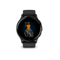 Produktbild för Garmin Venu 3 - svart fiberförstärkt polymer - smart klocka med band - 8 GB