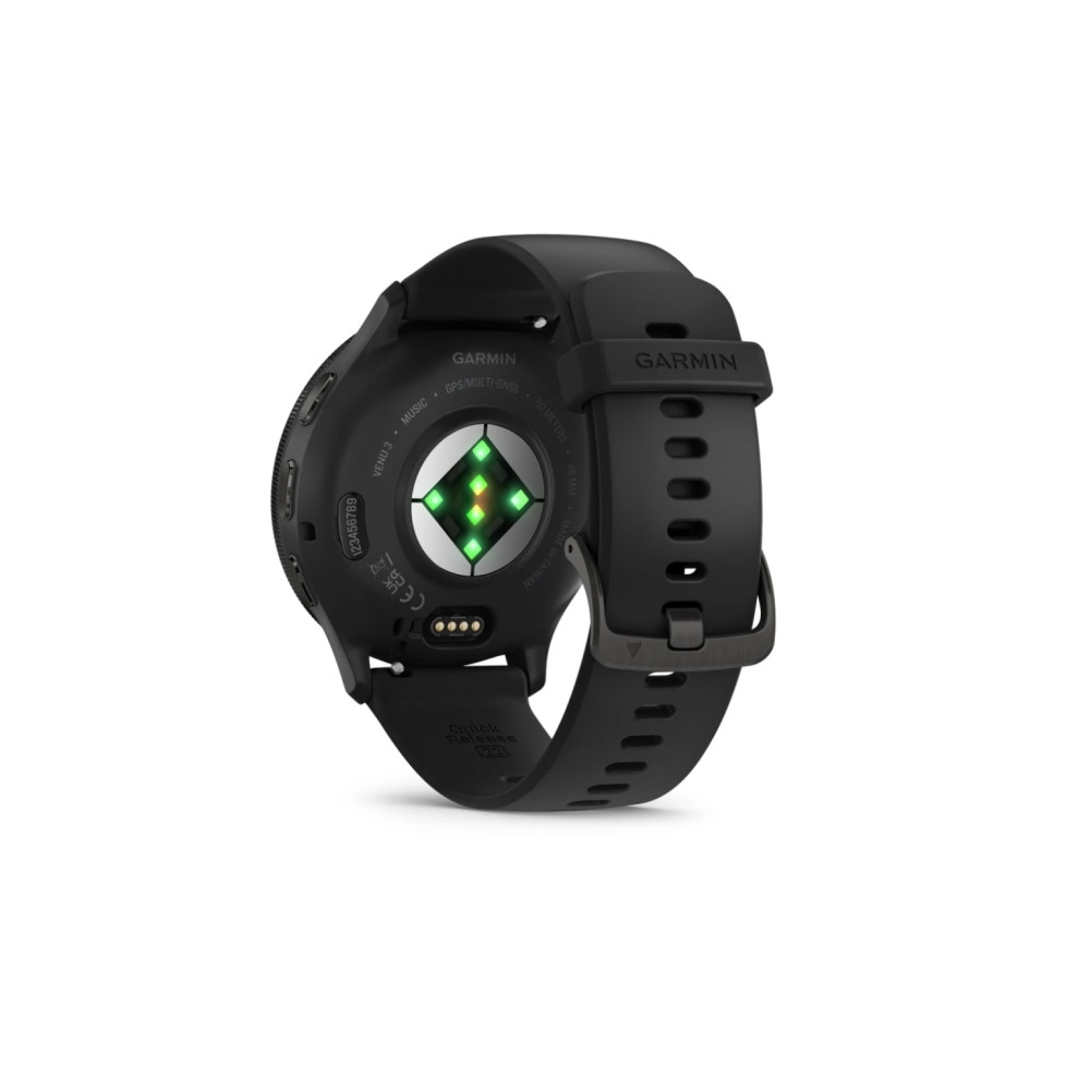Produktbild för Garmin Venu 3 - svart fiberförstärkt polymer - smart klocka med band - 8 GB