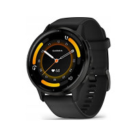 Produktbild för Garmin Venu 3 - svart fiberförstärkt polymer - smart klocka med band - 8 GB