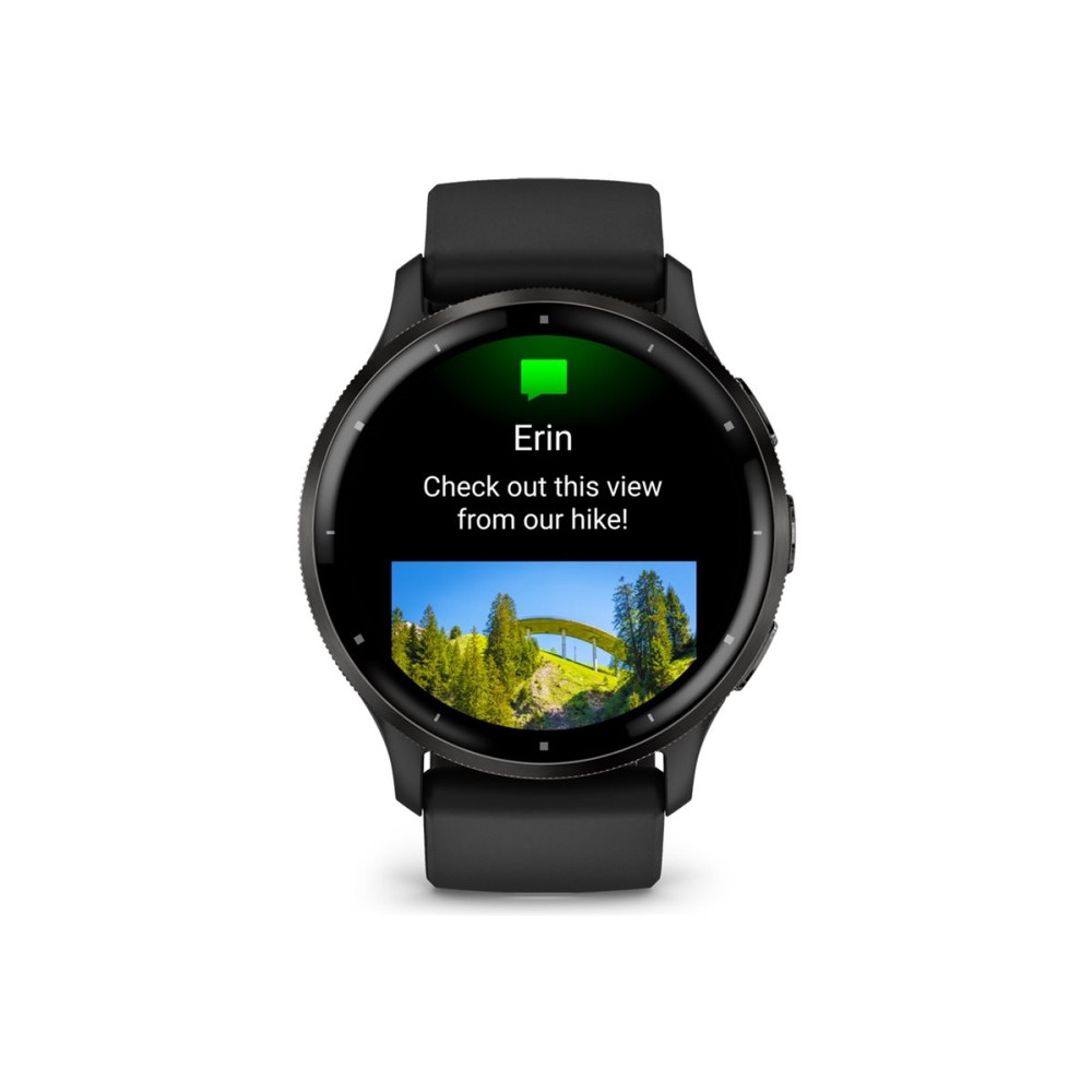 Produktbild för Garmin Venu 3 - svart fiberförstärkt polymer - smart klocka med band - 8 GB