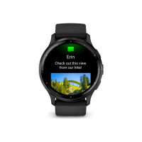 Produktbild för Garmin Venu 3 - svart fiberförstärkt polymer - smart klocka med band - 8 GB