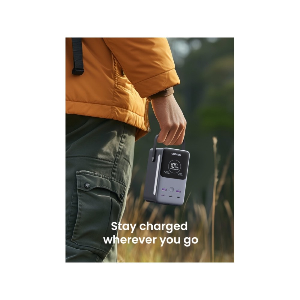 Produktbild för Ugreen Nexode - strömförsörjningsbank - 300 Watt - LiFePO4 - 48000 mAh - 153 Wh