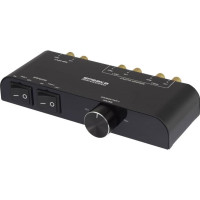 Produktbild för SpeaKa Professional 2-port högtalaromkopplare med inbyggd vo...
