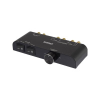 Produktbild för SpeaKa Professional 2-port högtalaromkopplare med inbyggd vo...