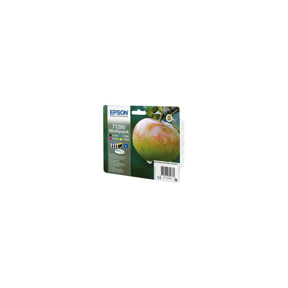 Produktbild för Epson T1295 Multipack - 4-pack - svart, gul, cyan, magenta - original - bläckpatron