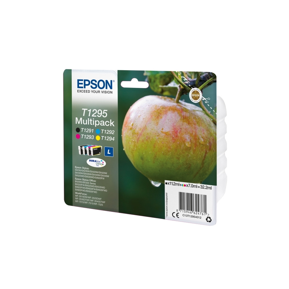 Produktbild för Epson T1295 Multipack - 4-pack - svart, gul, cyan, magenta - original - bläckpatron