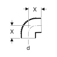 Produktbild för Silent-db20 bøjn. 88.5° 110mm