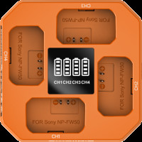 Produktbild för SmallRig 5749 Four-Channel Camera Battery Charger for NP-FW50