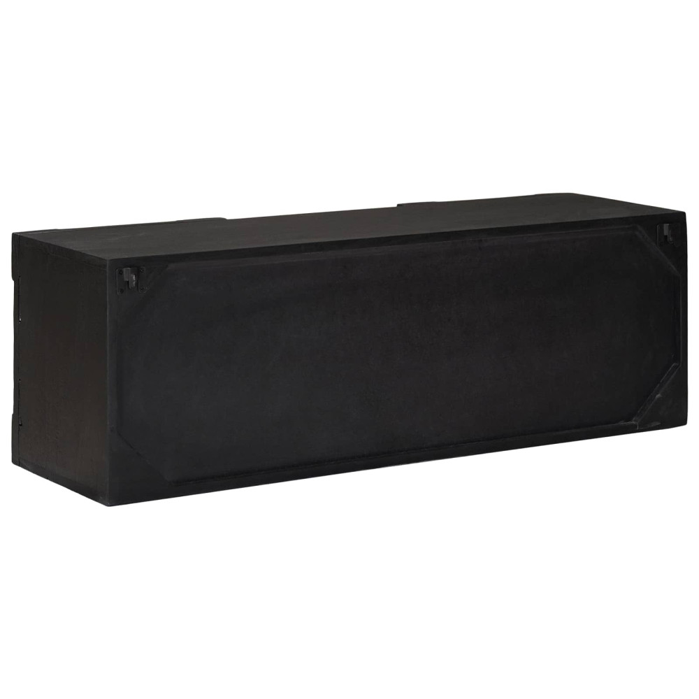 Produktbild för TV-skåp med hylla med lagring med dörr Svart 105 x 30 x 35 cm