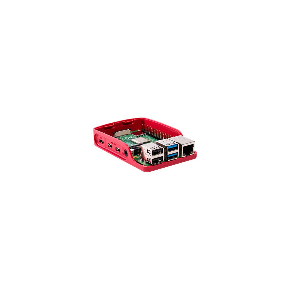 Produktbild för Raspberry Pi - fodral - röd/vit
