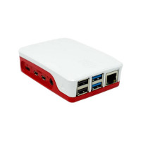 Produktbild för Raspberry Pi - fodral - röd/vit