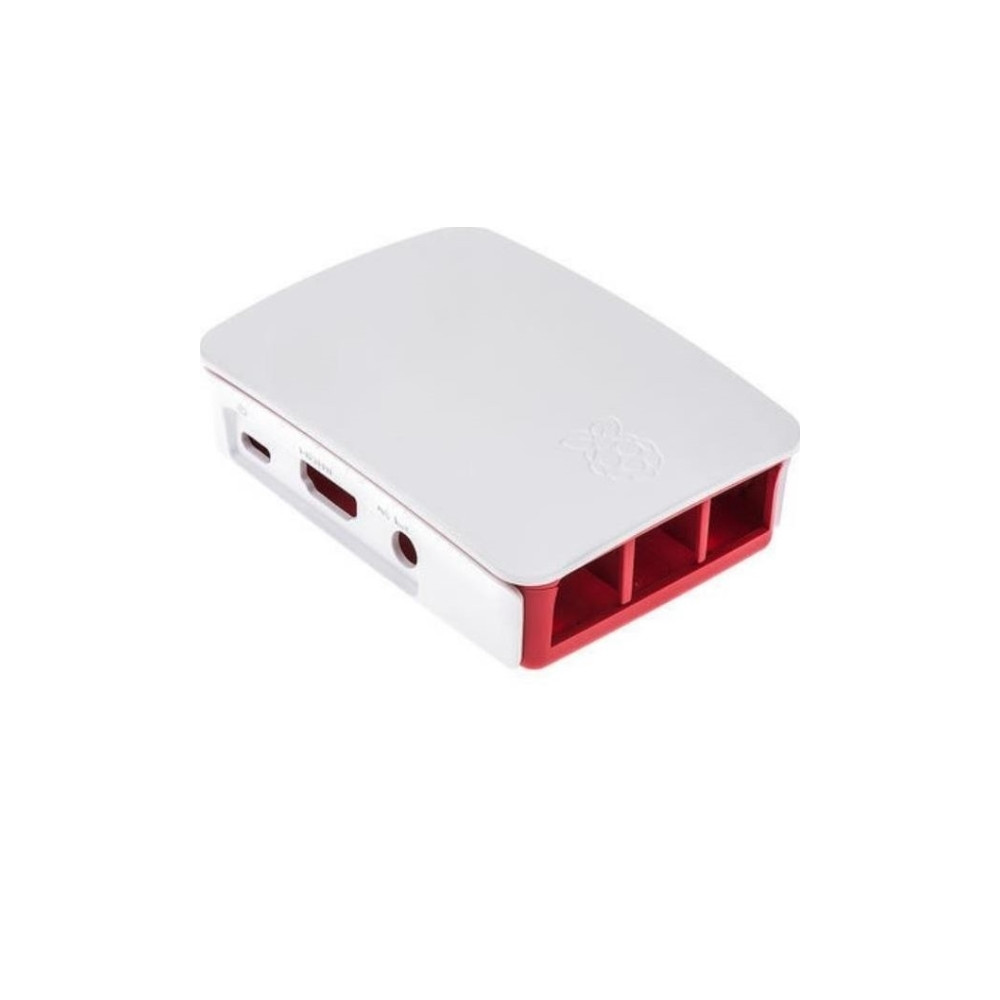 Produktbild för Raspberry Pi - fodral - röd/vit