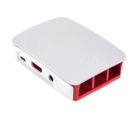 Produktbild för Raspberry Pi - fodral - röd/vit