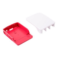 Produktbild för Raspberry Pi - fodral - röd/vit