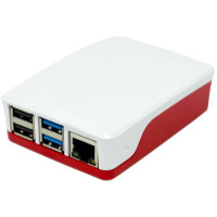 Produktbild för Raspberry Pi - fodral - röd/vit