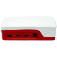 Produktbild för Raspberry Pi - fodral - röd/vit