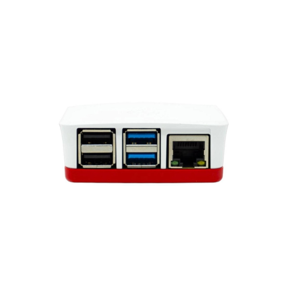 Produktbild för Raspberry Pi - fodral - röd/vit