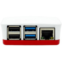 Produktbild för Raspberry Pi - fodral - röd/vit