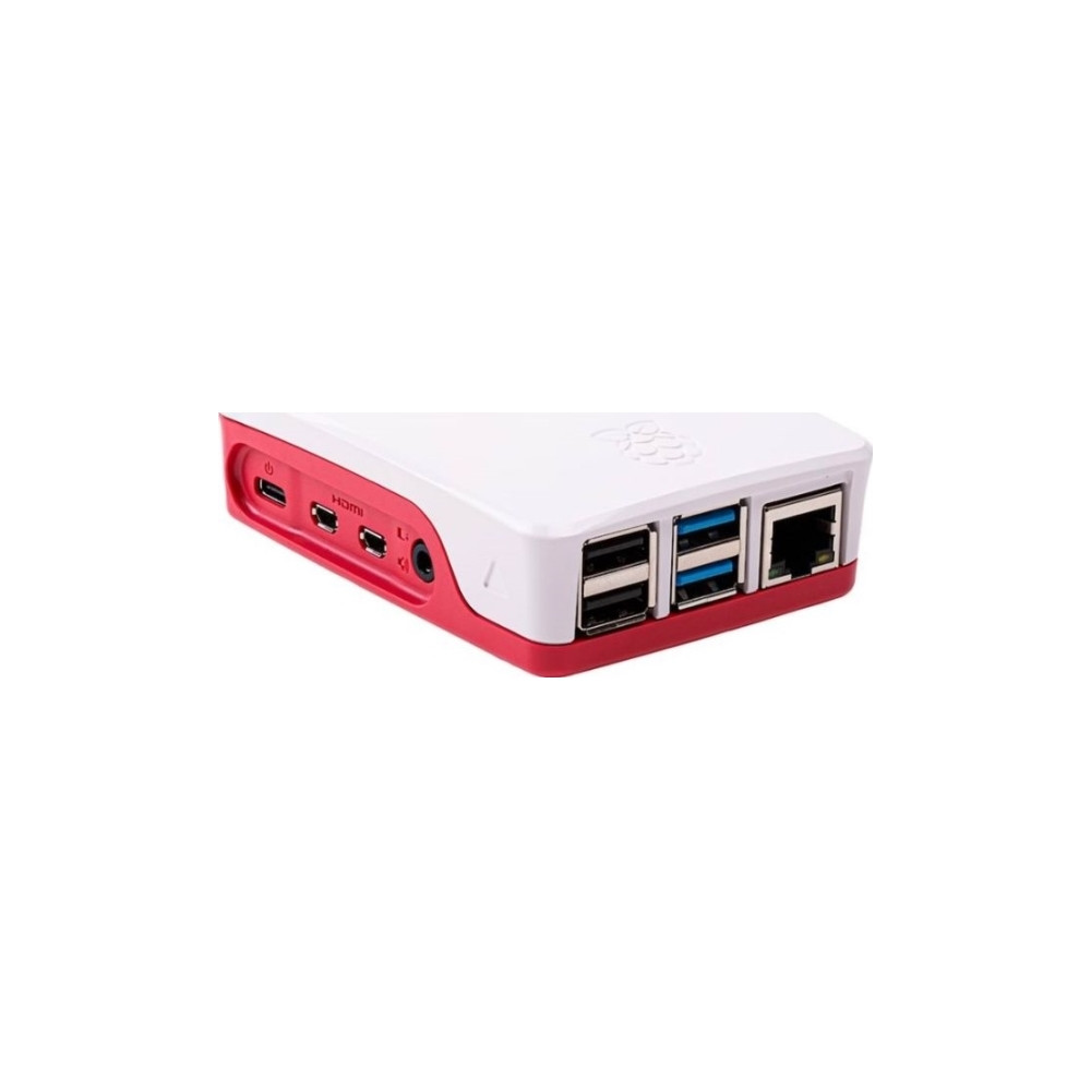 Produktbild för Raspberry Pi - fodral - röd/vit