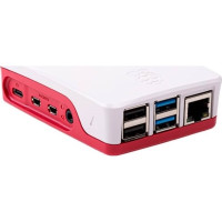 Produktbild för Raspberry Pi - fodral - röd/vit
