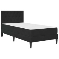 Produktbild för Sängram med madrass med huvudgavel Svart 80 x 200 cm Sammet
