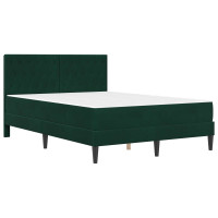 Produktbild för Sängram med madrass vidaXL Mörkgrön 120 x 190 cm Sammet