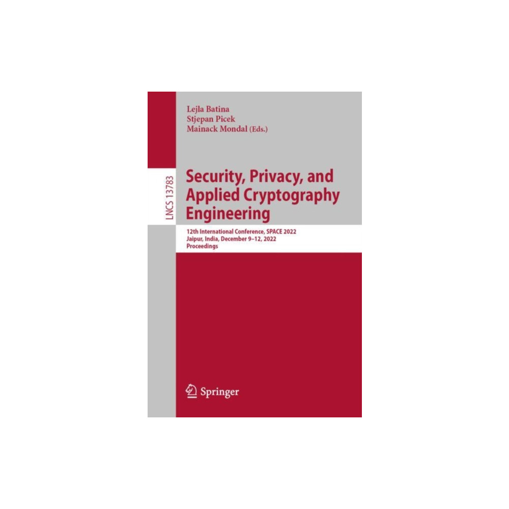 Produktbild för Security, Privacy, and Applied Cryptography Engineering (häftad, eng)