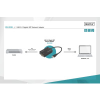 Produktbild för DIGITUS DN-3026 - nätverksadapter - USB 3.0 - Gigabit SFP x 1