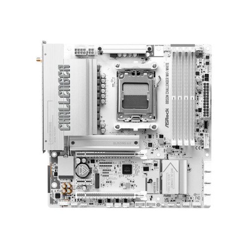 ASRock B850M Challenger WiFi White - moderkort - micro ATX - Socket AM5 - AMD B850 - Moderkort
