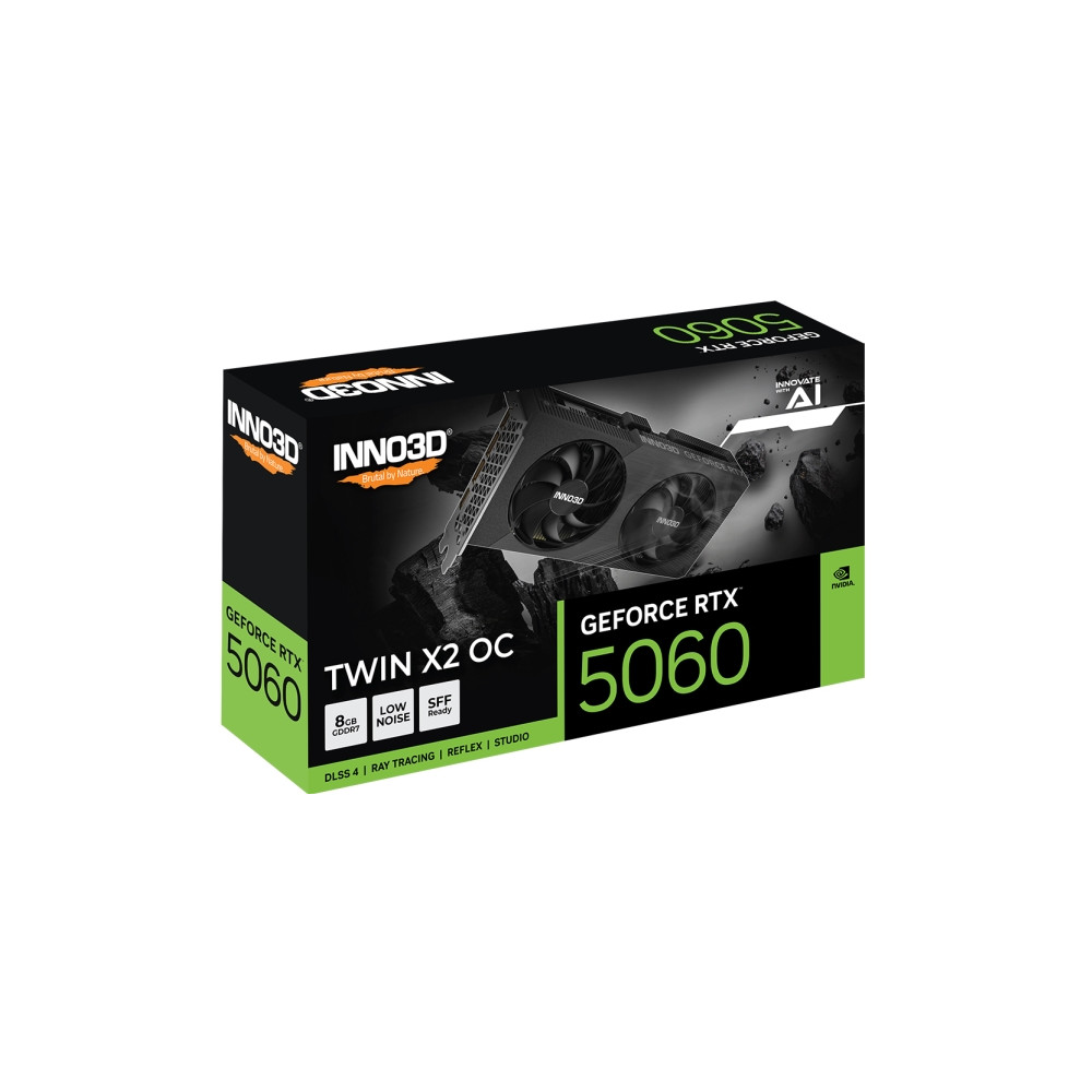 Produktbild för INNO3D GeForce RTX 5060 TWIN X2 OC V2, GeForce RTX 5060, 8 G...