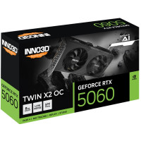 Produktbild för INNO3D GeForce RTX 5060 TWIN X2 OC V2, GeForce RTX 5060, 8 G...