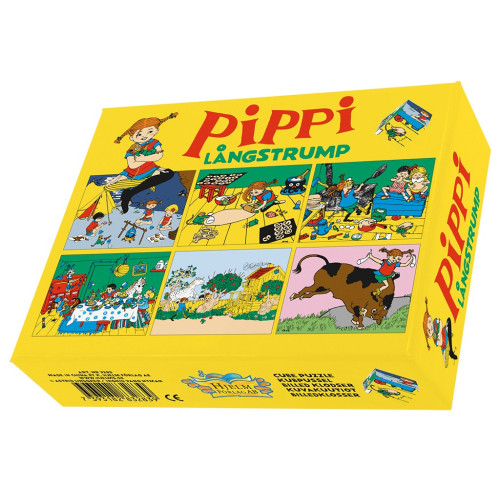 Hjelm förlag Pippi Långstrump kubpussel - 12 bitar