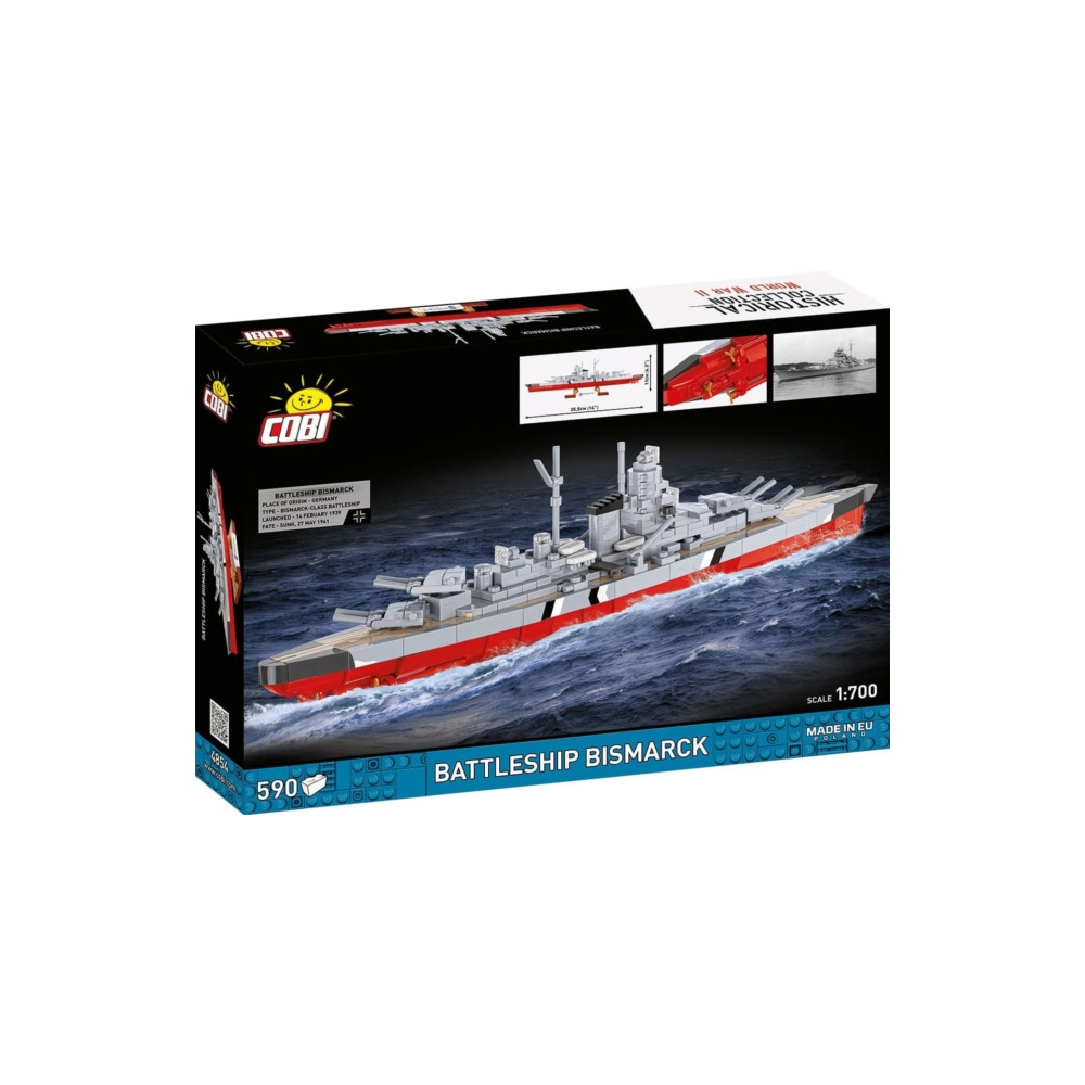Produktbild för 600 PCS HC  WWII /4854/ Battleship BISMARCK scale 1:700