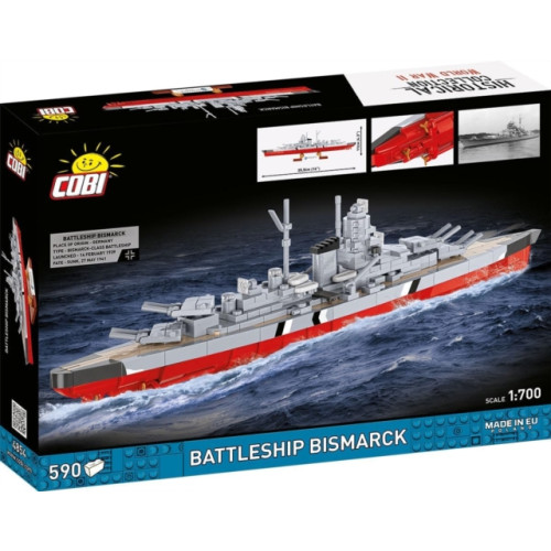 COBI TOYS 600 PCS HC  WWII /4854/ Battleship BISMARCK scale 1:700
