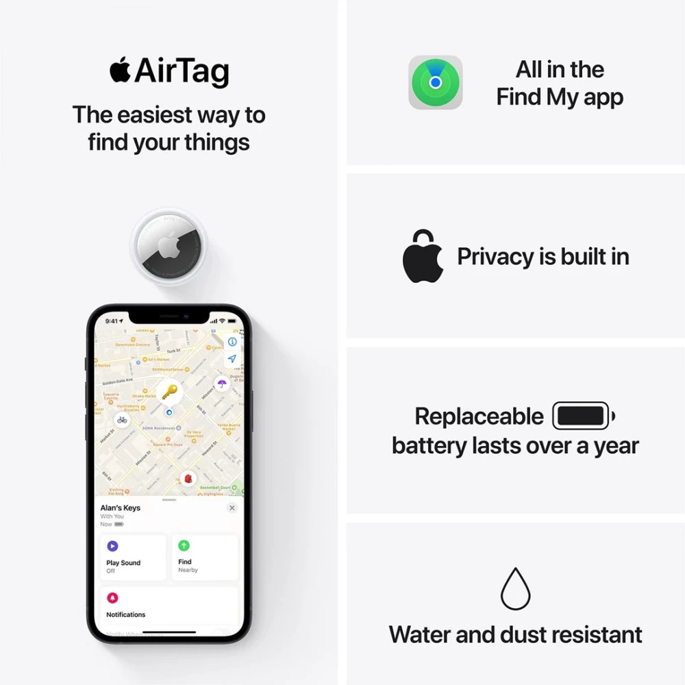 Produktbild för AirTag 2nd Gen 4-pack