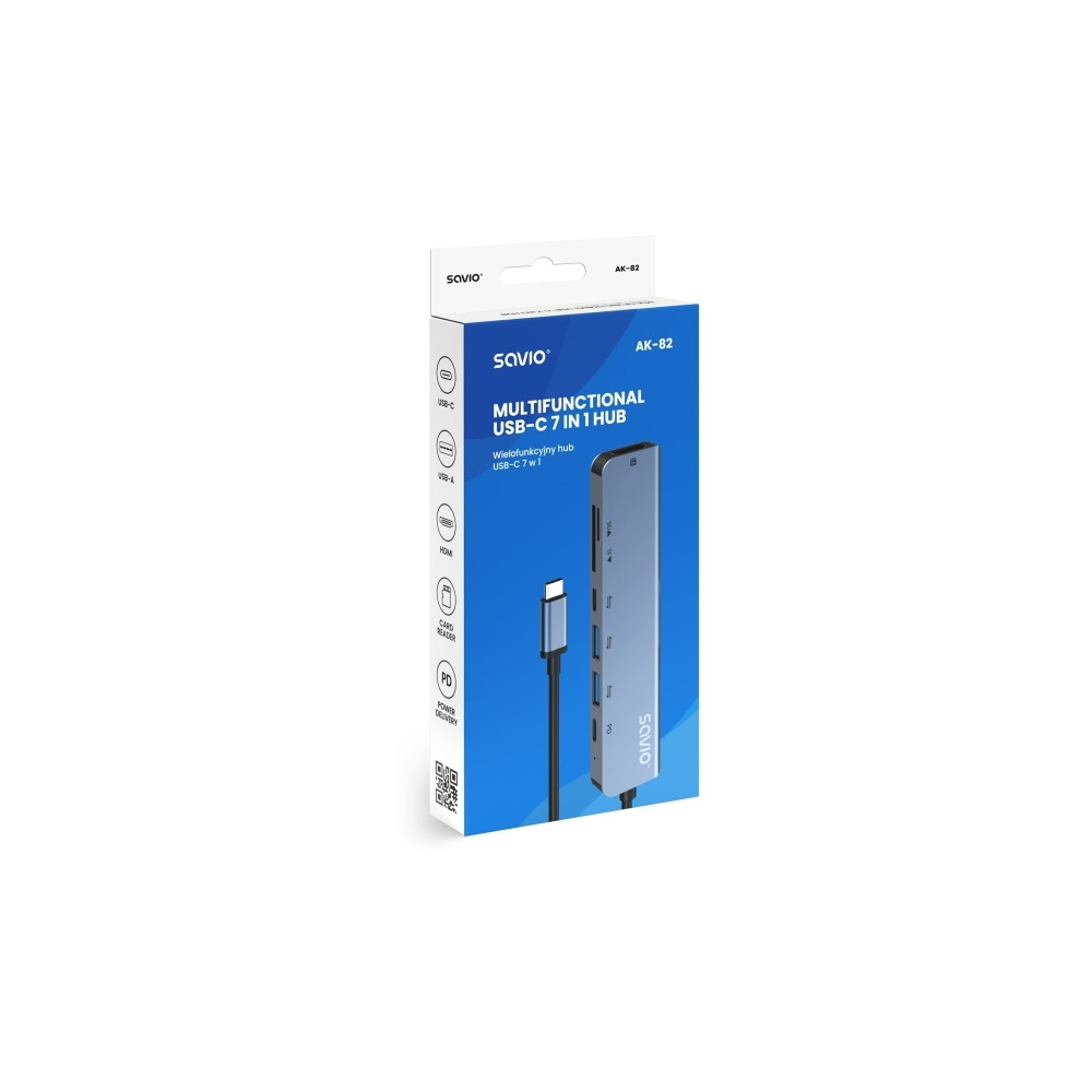 Produktbild för Savio SAVIO AK-71 USB-C HUB