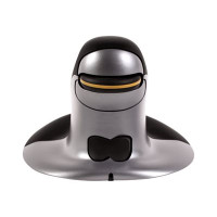 Produktbild för Fellowes Penguin Large - vertikal mus - 2.4 GHz - svart, silver