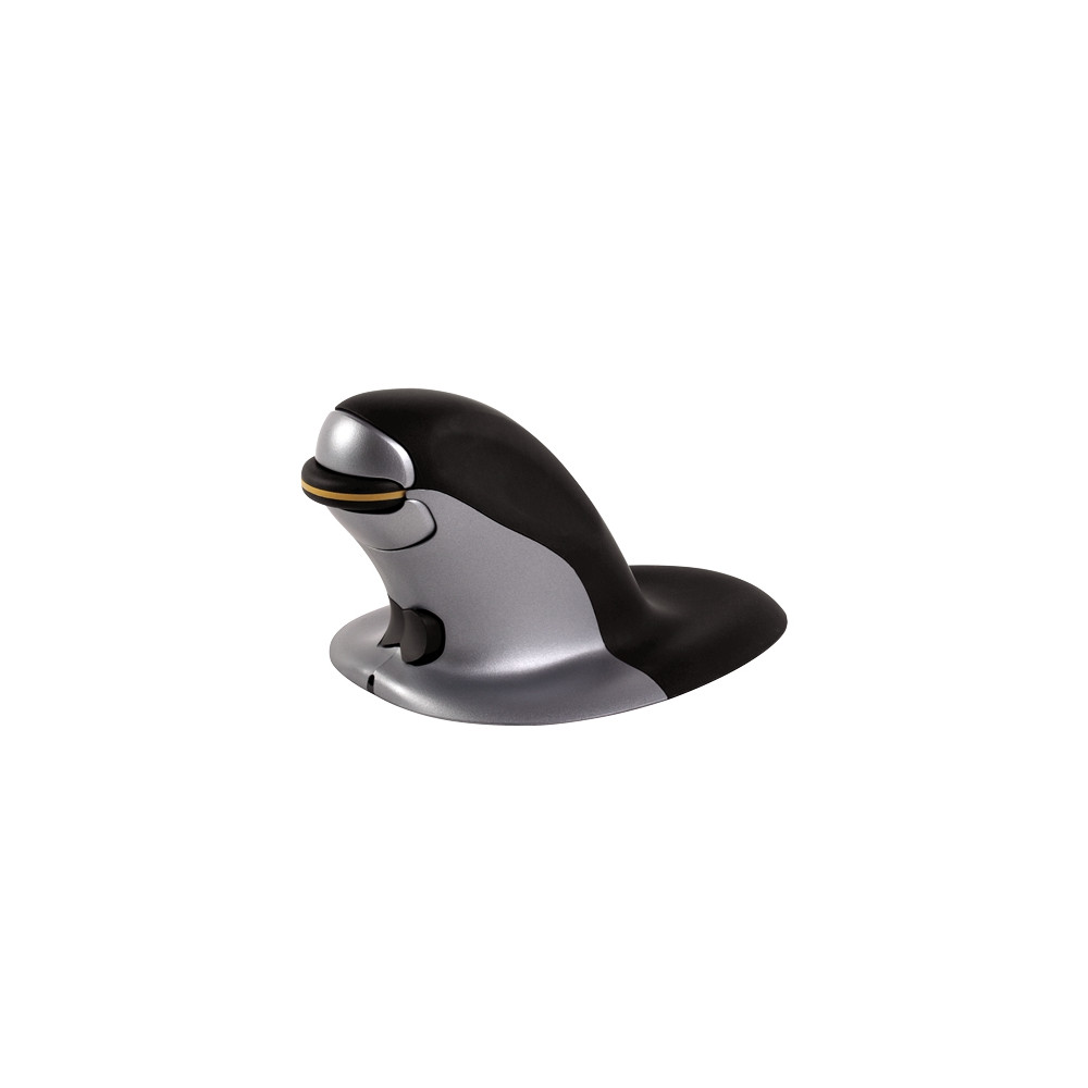 Produktbild för Fellowes Penguin Large - vertikal mus - 2.4 GHz - svart, silver