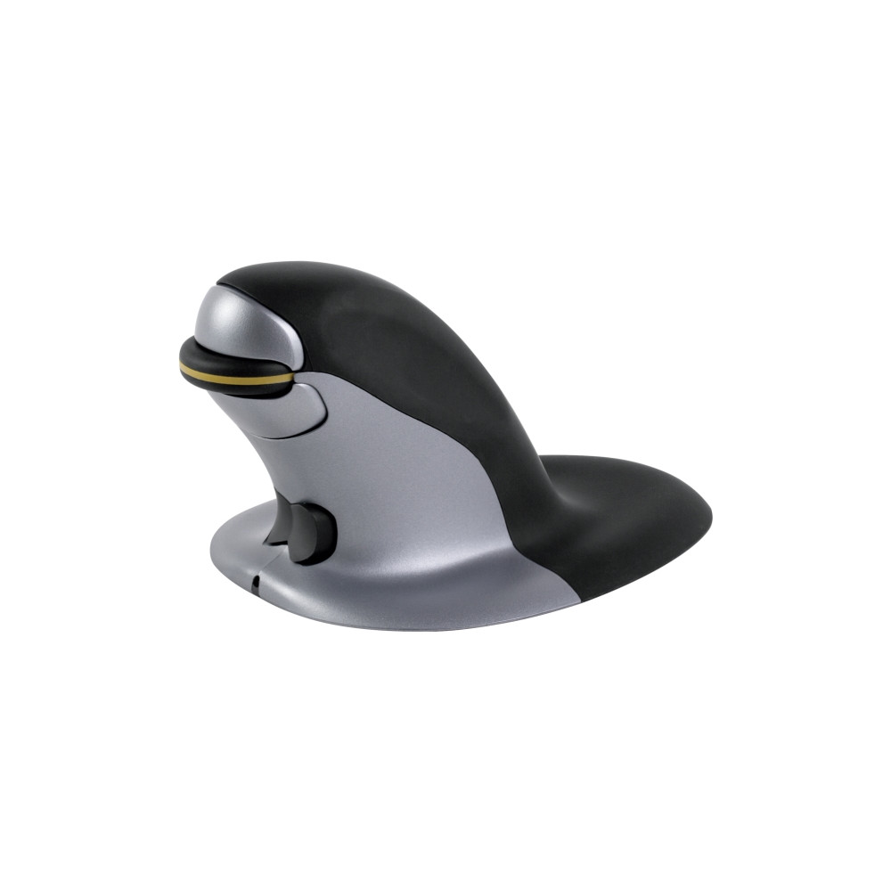 Produktbild för Fellowes Penguin Large - vertikal mus - 2.4 GHz - svart, silver