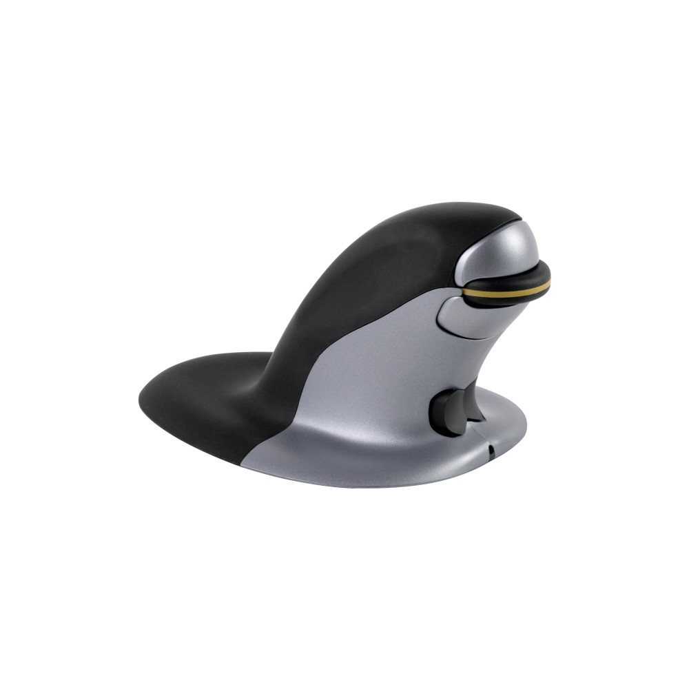 Produktbild för Fellowes Penguin Large - vertikal mus - 2.4 GHz - svart, silver