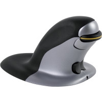 Produktbild för Fellowes Penguin Large - vertikal mus - 2.4 GHz - svart, silver
