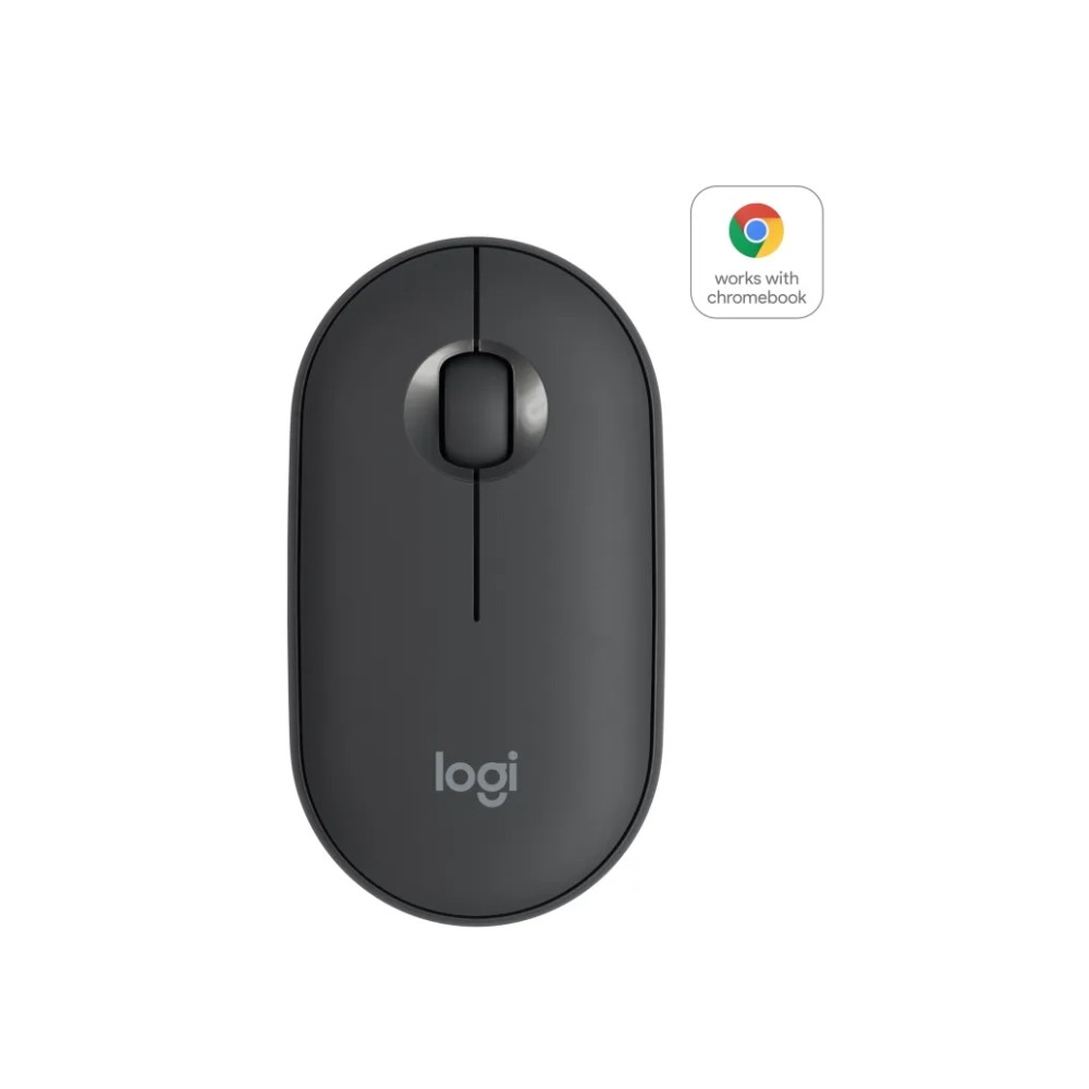 Produktbild för Logitech Pebble M350 - mus - 2.4 GHz, Bluetooth - grafit