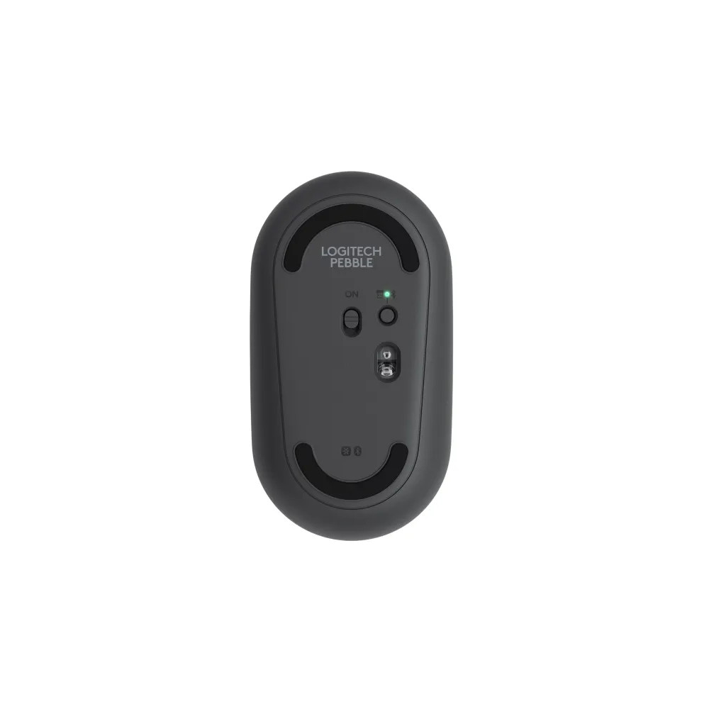 Produktbild för Logitech Pebble M350 - mus - 2.4 GHz, Bluetooth - grafit