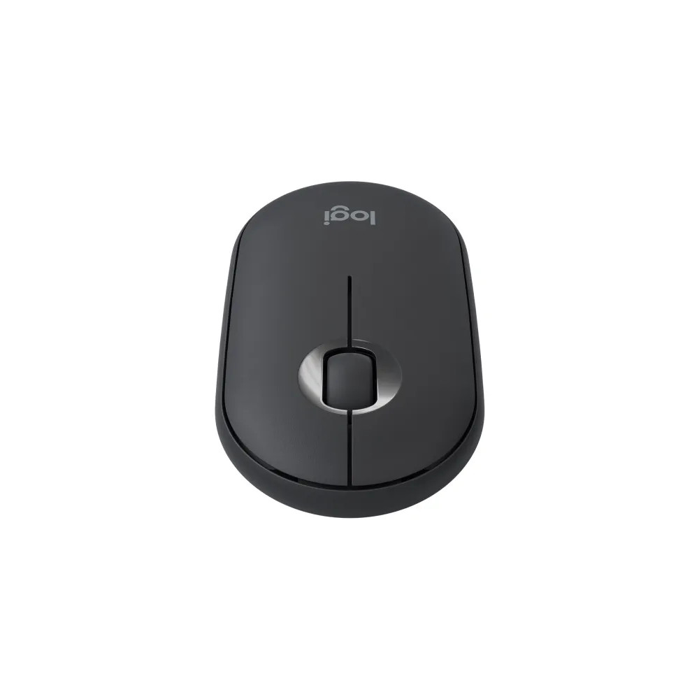 Produktbild för Logitech Pebble M350 - mus - 2.4 GHz, Bluetooth - grafit