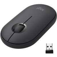 Produktbild för Logitech Pebble M350 - mus - 2.4 GHz, Bluetooth - grafit
