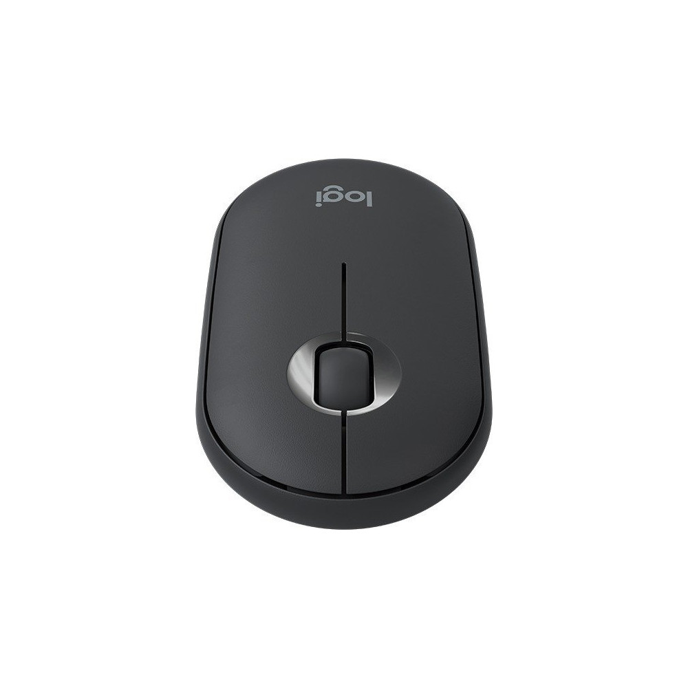 Produktbild för Logitech Pebble M350 - mus - 2.4 GHz, Bluetooth - grafit