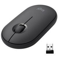 Produktbild för Logitech Pebble M350 - mus - 2.4 GHz, Bluetooth - grafit