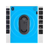 Produktbild för Logitech Pebble M350 - mus - 2.4 GHz, Bluetooth - grafit