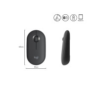 Produktbild för Logitech Pebble M350 - mus - 2.4 GHz, Bluetooth - grafit
