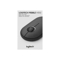 Produktbild för Logitech Pebble M350 - mus - 2.4 GHz, Bluetooth - grafit